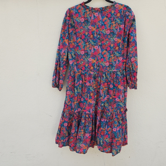 J. Crew Ruffleneck Tiered Popover Dress in Liberty® Ciara Print - Picture 4 of 8